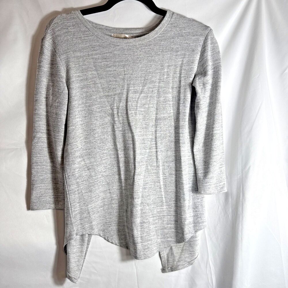 RD Style Maternity T Shirt Women's Small Grey Open Back 3/4 Sleeves